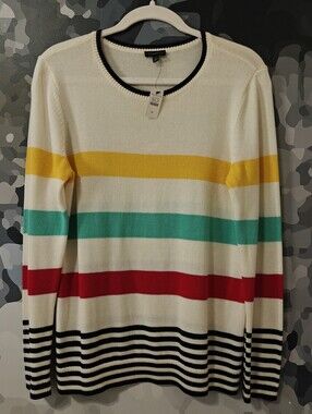 Talbots Striped Long Sleeve Sweater - Size M
